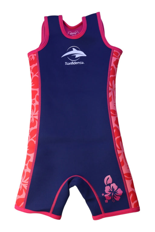 A Navy Floatsuits from Konfidence in size 4T for girl. (Front View)