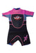 A Black Wetsuits from Aquasport in size 4T for girl. (Front View)
