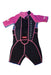 A Black Wetsuits from Aquasport in size 4T for girl. (Back View)