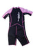 A Black Wetsuits from Watersports in size 6T for girl. (Back View)
