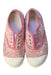 A Pink Flats from Jacadi in size 6T for girl. (Back View)