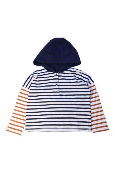 A Blue Hooded Sweatshirts from Vertbaudet in size 3T for boy. (Front View)