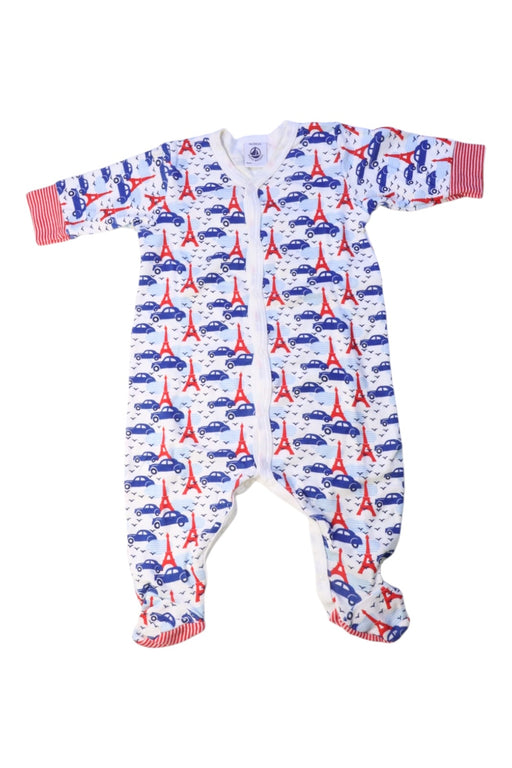 A Red Onesies from Petit Bateau in size 0-3M for boy. (Front View)