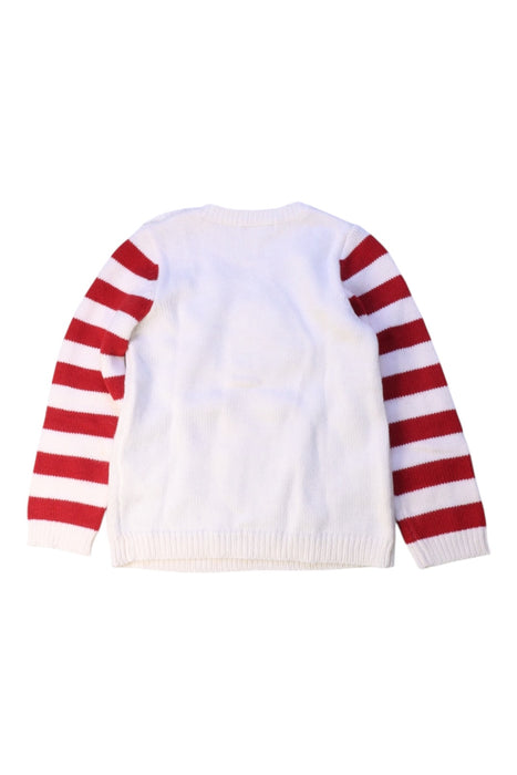 A Red Crewneck Sweatshirts from Vertbaudet in size 3T for boy. (Back View)