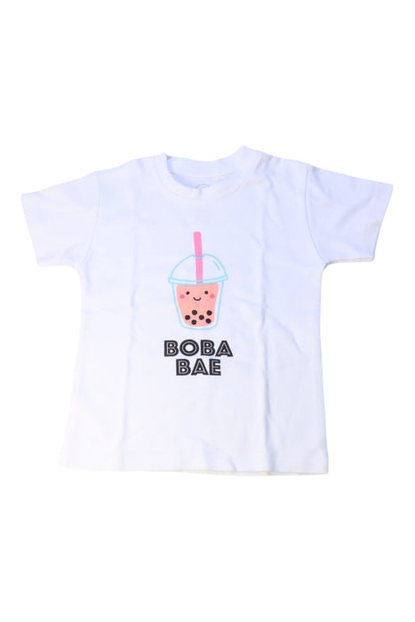 A White Short Sleeve T Shirts from The Wee Bean in size 18-24M for boy. (Front View)