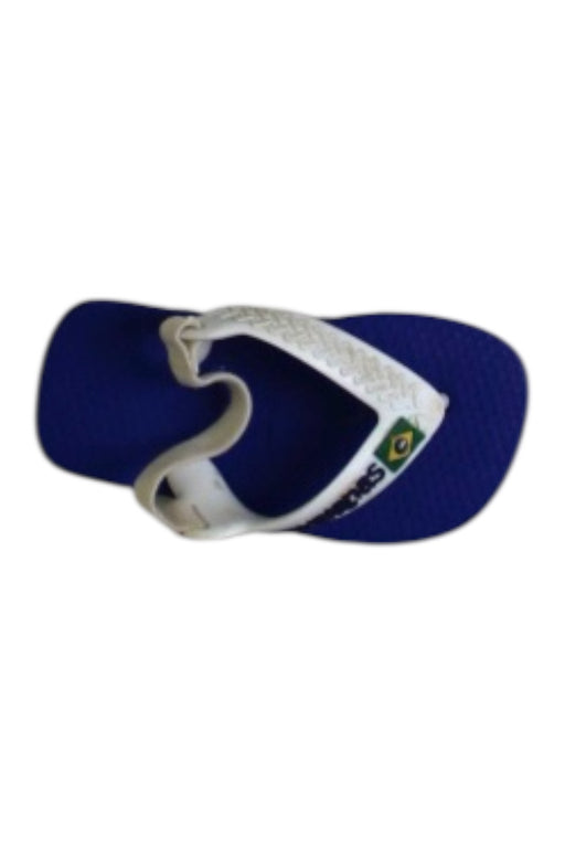 A Blue Flip Flops from Havaianas in size 12-18M for boy. (Front View)