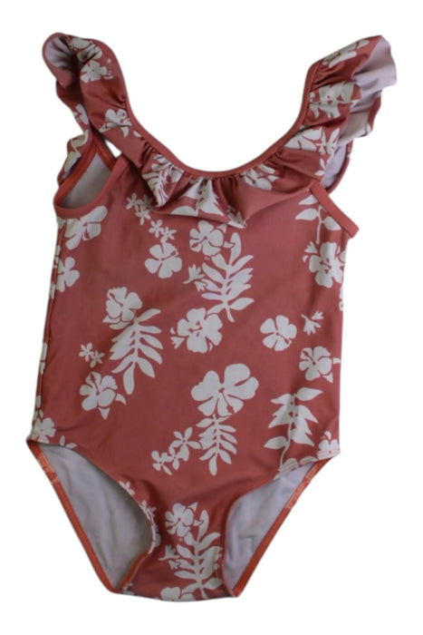 A Pink Swimsuits from Petit Bateau in size 18-24M for girl. (Front View)