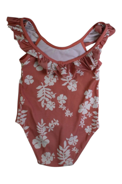 A Pink Swimsuits from Petit Bateau in size 18-24M for girl. (Back View)