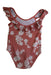 A Pink Swimsuits from Petit Bateau in size 18-24M for girl. (Back View)
