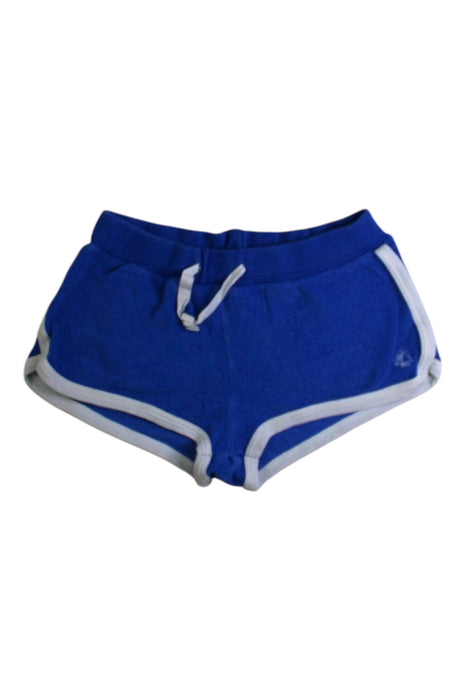 A Blue Shorts from Petit Bateau in size 5T for girl. (Front View)