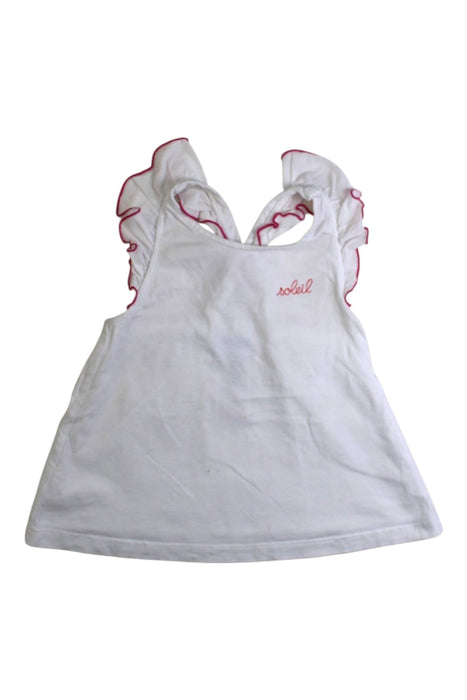 A White Sleeveless Tops from Jacadi in size 4T for girl. (Front View)