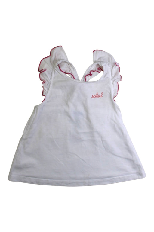 A White Sleeveless Tops from Jacadi in size 4T for girl. (Front View)