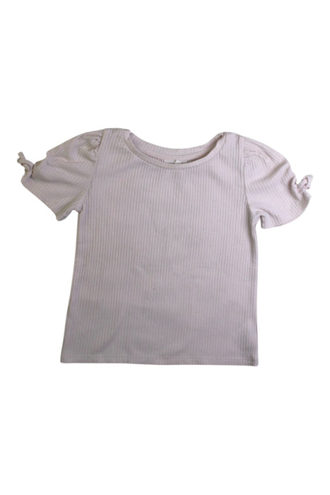 A White Short Sleeve Tops from Seed in size 3T for girl. (Front View)