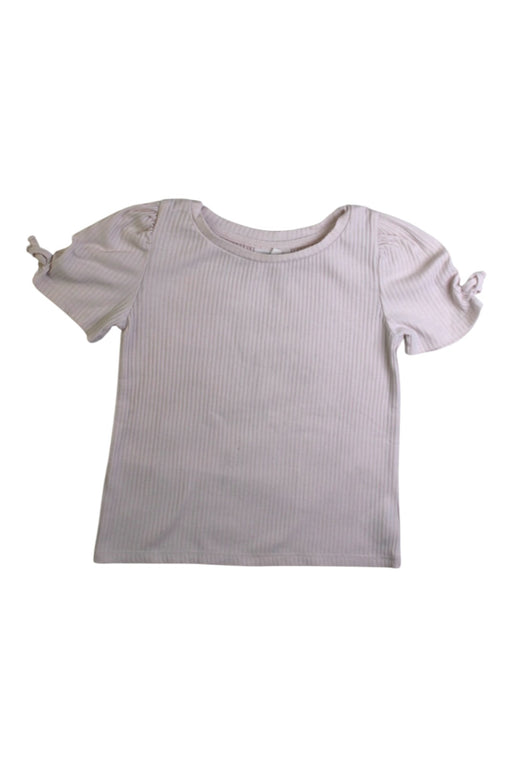 A White Short Sleeve Tops from Seed in size 3T for girl. (Front View)