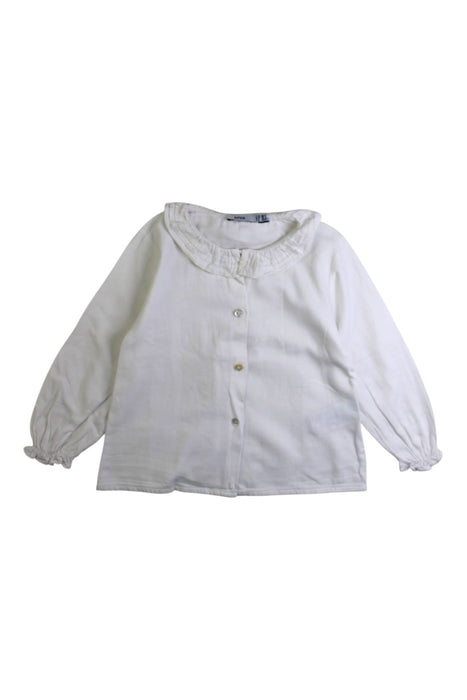 A White Long Sleeve Shirts from Knot in size 18-24M for girl. (Front View)