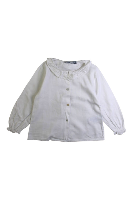 A White Long Sleeve Shirts from Knot in size 18-24M for girl. (Front View)