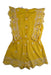 A Yellow Sleeveless Rompers from Seed in size 4T for girl. (Back View)