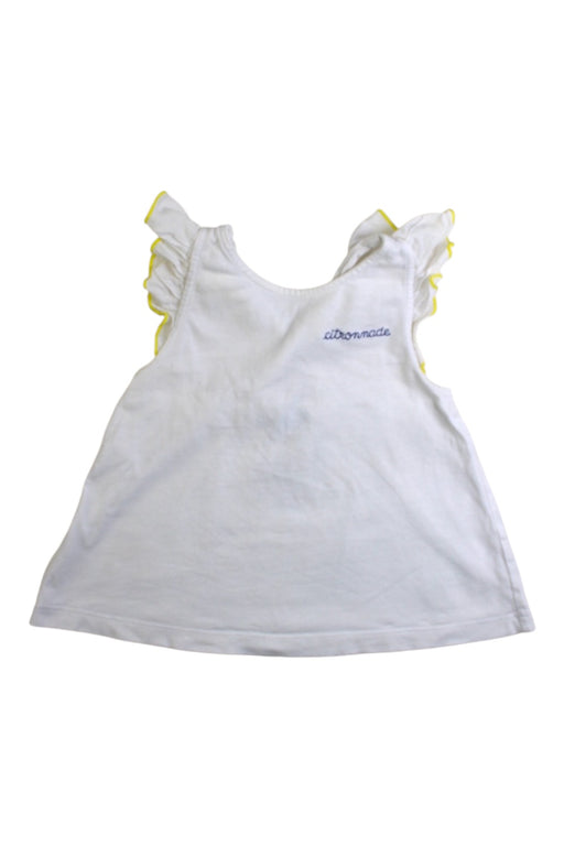 A White Sleeveless Tops from Jacadi in size 3T for girl. (Front View)