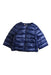A Navy Puffer/Quilted Jackets from Nicholas & Bears in size 6T for girl. (Front View)