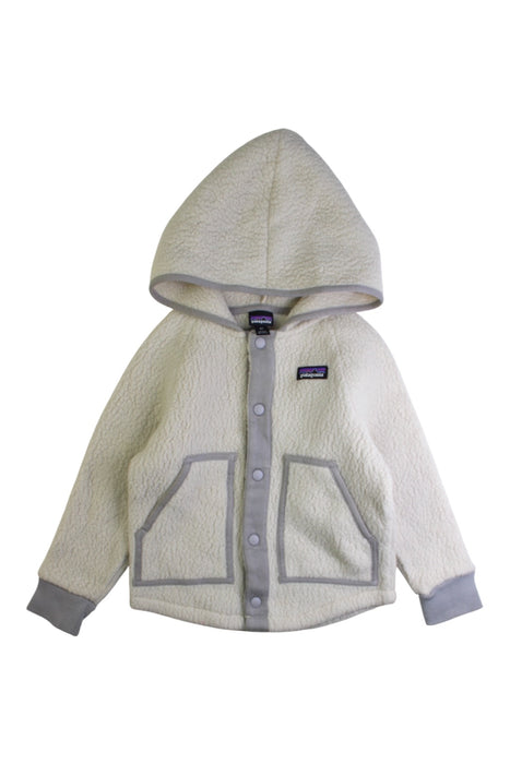 A Ivory Puffer/Quilted Jackets from Patagonia in size 4T for neutral. (Front View)
