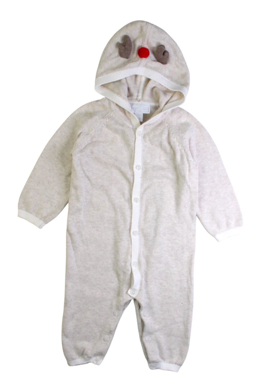 A Beige Onesies from The Little White Company in size 6-12M for boy. (Front View)