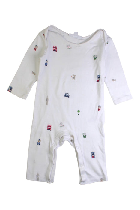 A White Long Sleeve Bodysuits from The Little White Company in size 6-12M for boy. (Front View)