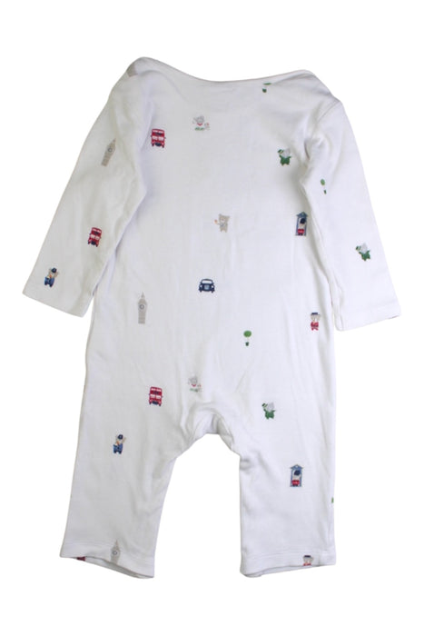 A White Long Sleeve Bodysuits from The Little White Company in size 6-12M for boy. (Back View)
