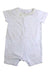 A White Short Sleeve Rompers from The Little White Company in size 0-3M for girl. (Front View)