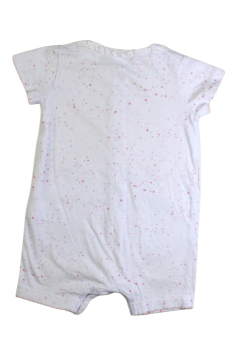 A White Short Sleeve Rompers from The Little White Company in size 0-3M for girl. (Back View)