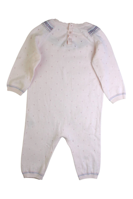 A White Long Sleeve Rompers from The Little White Company in size 6-12M for girl. (Back View)