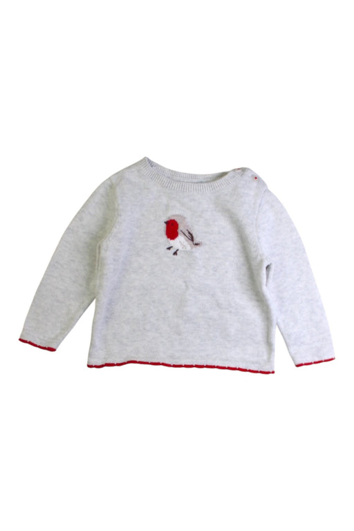 A Grey Knit Sweaters from The Little White Company in size 3-6M for neutral. (Front View)