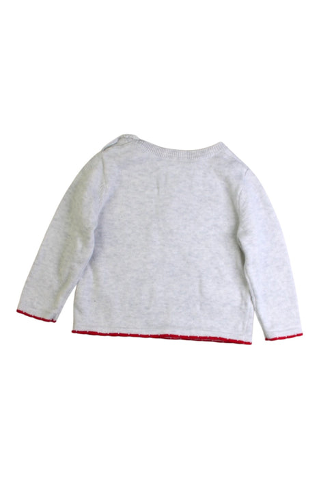 A Grey Knit Sweaters from The Little White Company in size 3-6M for neutral. (Back View)