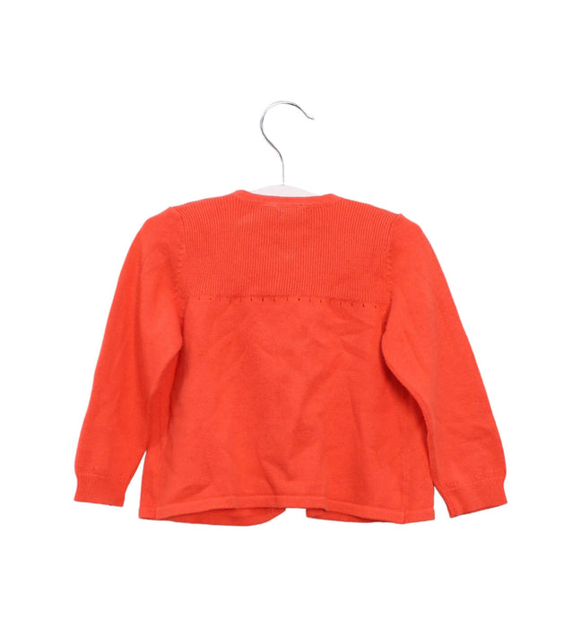 A Orange Cardigans from Petit Bateau in size 12-18M for girl. (Back View)