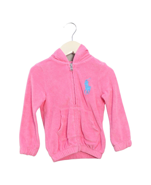 A Pink Lightweight Jackets from Polo Ralph Lauren in size 2T for girl. (Front View)