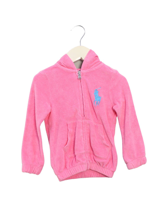A Pink Lightweight Jackets from Polo Ralph Lauren in size 2T for girl. (Front View)