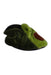 A Green Slippers from Jellycat in size 0-3M for neutral. (Front View)
