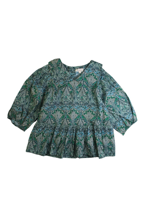 A Blue Long Sleeve Tops from Mabo in size 8Y for girl. (Front View)