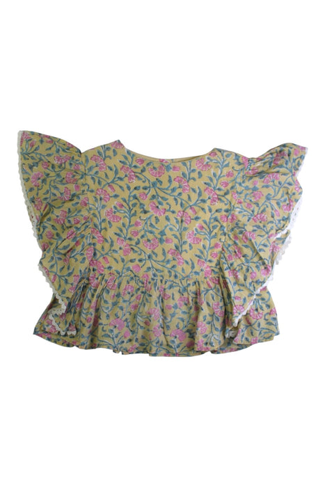 A Green Sleeveless Tops from Louise Misha in size 8Y for girl. (Front View)