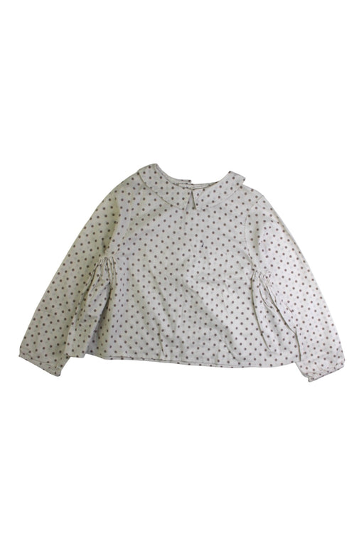 A White Long Sleeve Tops from Mabo in size 6T for girl. (Front View)