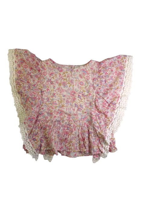 A Pink Sleeveless Tops from Louise Misha in size 6T for girl. (Front View)