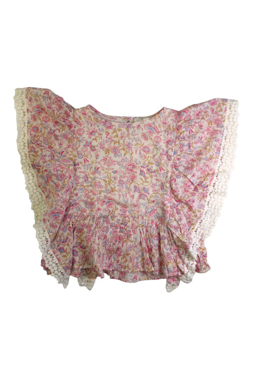 A Pink Sleeveless Tops from Louise Misha in size 6T for girl. (Front View)