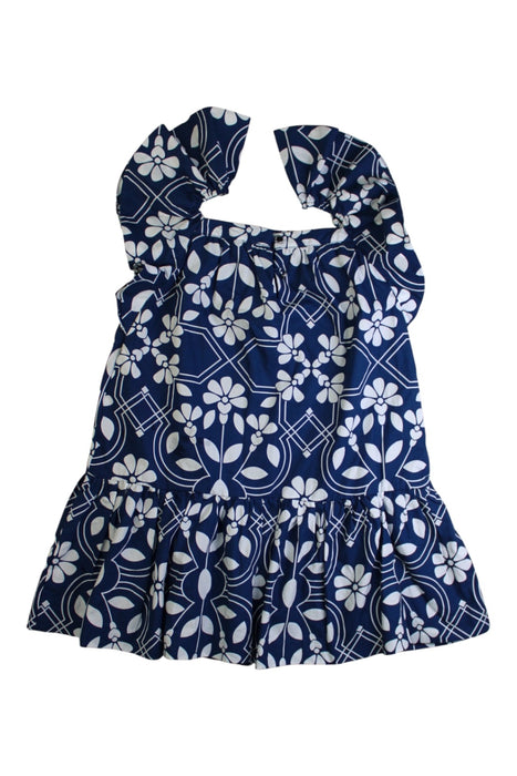 A Blue Sleeveless Tops from Jacadi in size 5T for girl. (Back View)