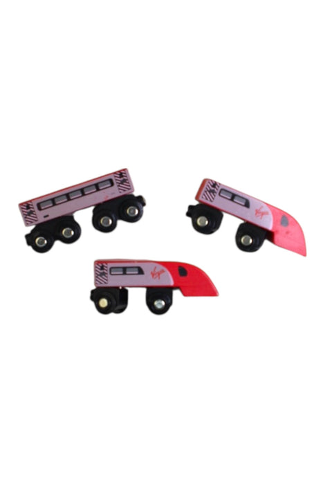 A Red Cars Trucks Trains & Remote Control from Bigjigs in size O/S for neutral. (Front View)