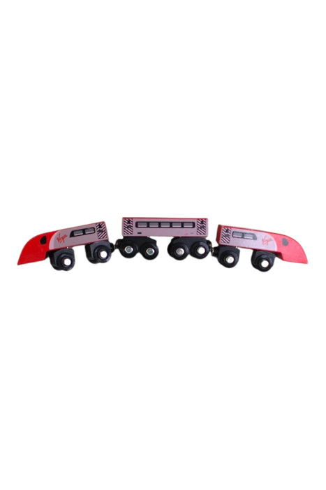 A Red Cars Trucks Trains & Remote Control from Bigjigs in size O/S for neutral. (Back View)
