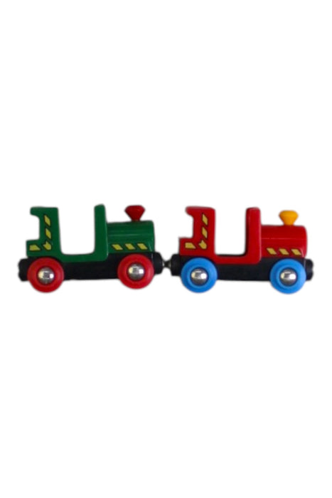 A Green Cars Trucks Trains & Remote Control from Brio in size O/S for neutral. (Back View)