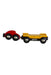 A Red Cars Trucks Trains & Remote Control from Brio in size O/S for neutral. (Back View)