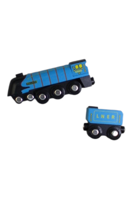 A Blue Cars Trucks Trains & Remote Control from Bigjigs in size O/S for neutral. (Front View)