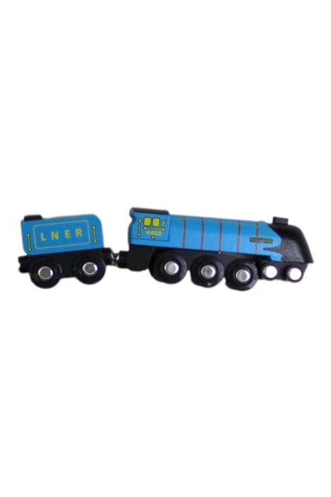 A Blue Cars Trucks Trains & Remote Control from Bigjigs in size O/S for neutral. (Back View)
