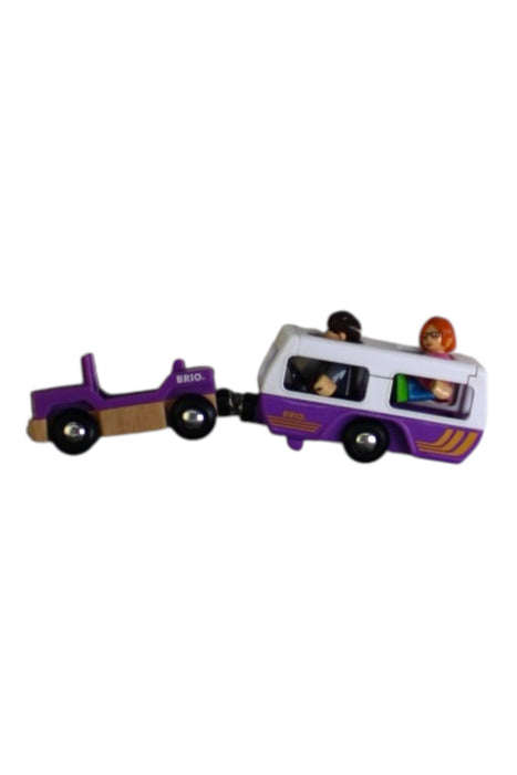 A Purple Cars Trucks Trains & Remote Control from Brio in size O/S for neutral. (Back View)