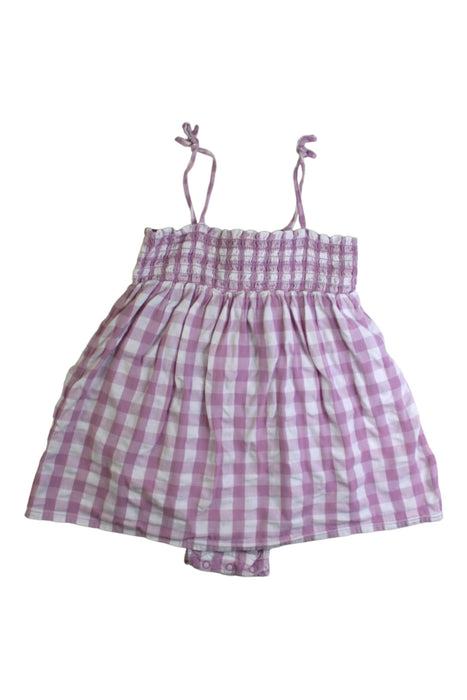 A Pink Sleeveless Rompers from Nordstrom in size 12-18M for girl. (Front View)